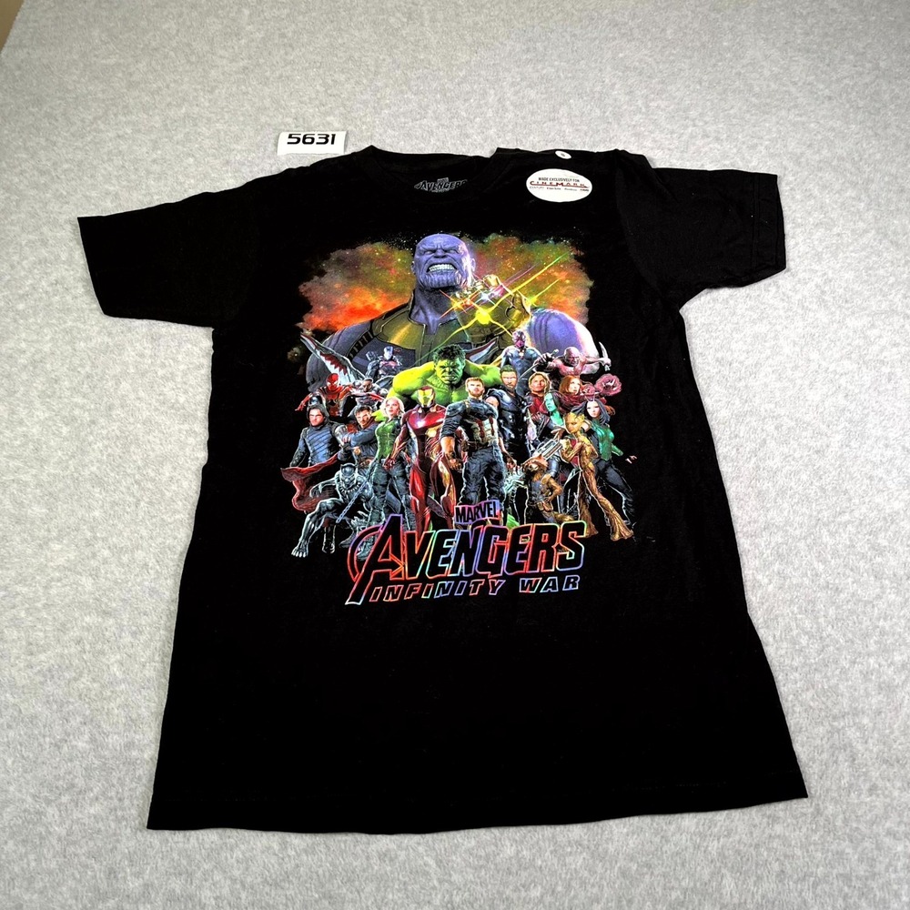 Marvel T Shirt Mens S Black Cotton Avengers Infinity War Cinemark Movie Graphic